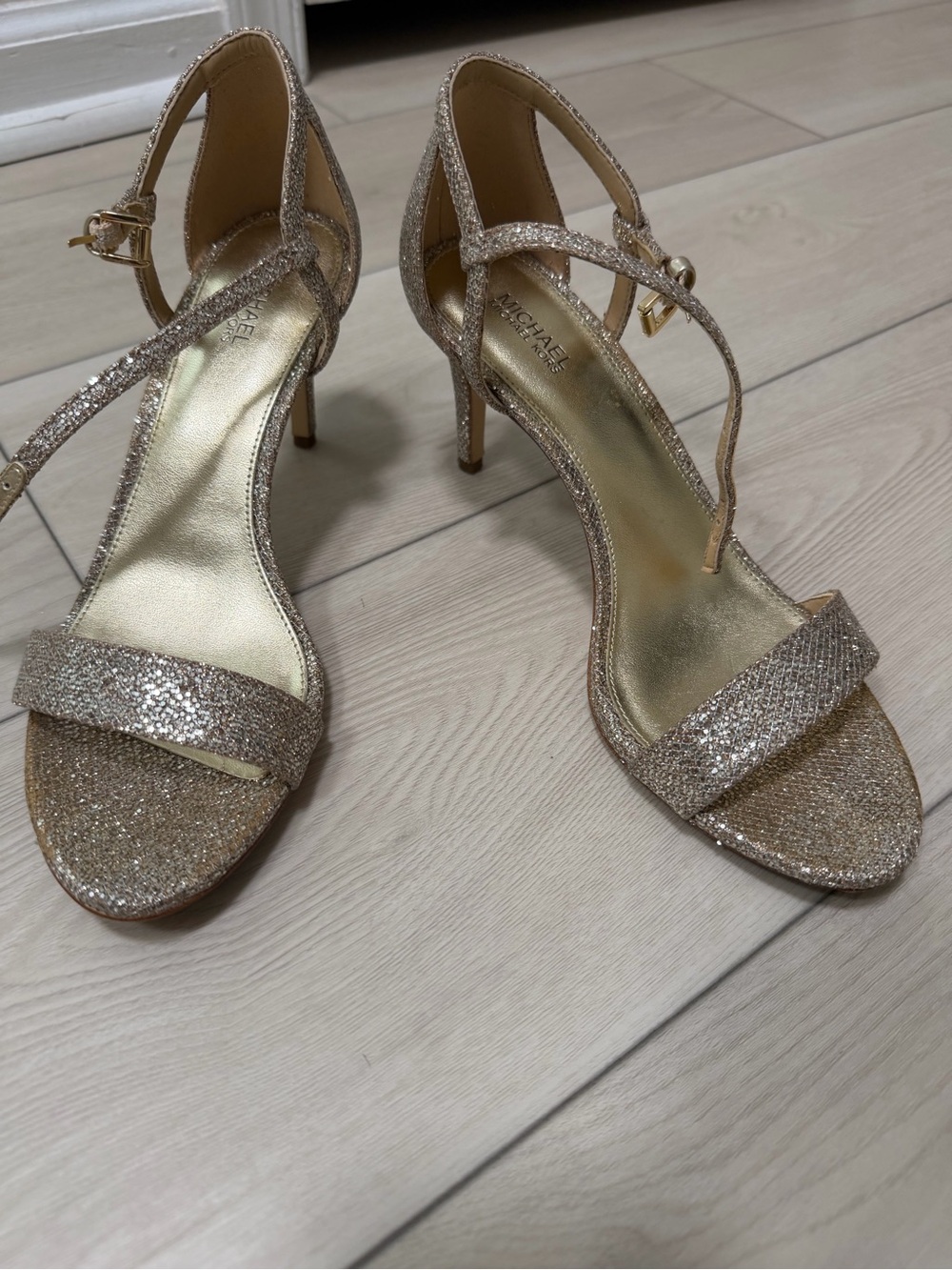 Michael Michael Kors Simone Metallic Heeled Sandal